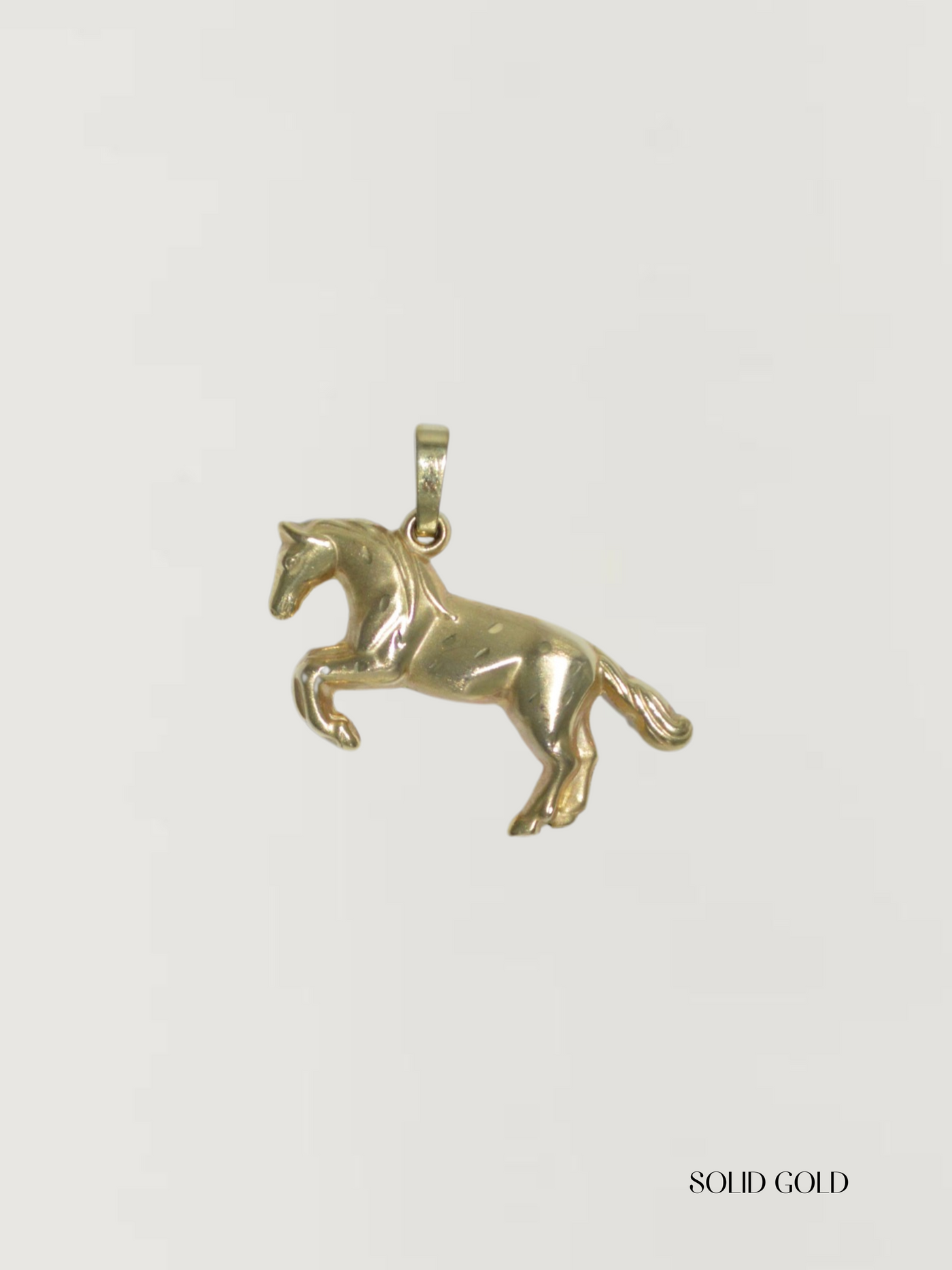 Horse Charm Vintage Gold