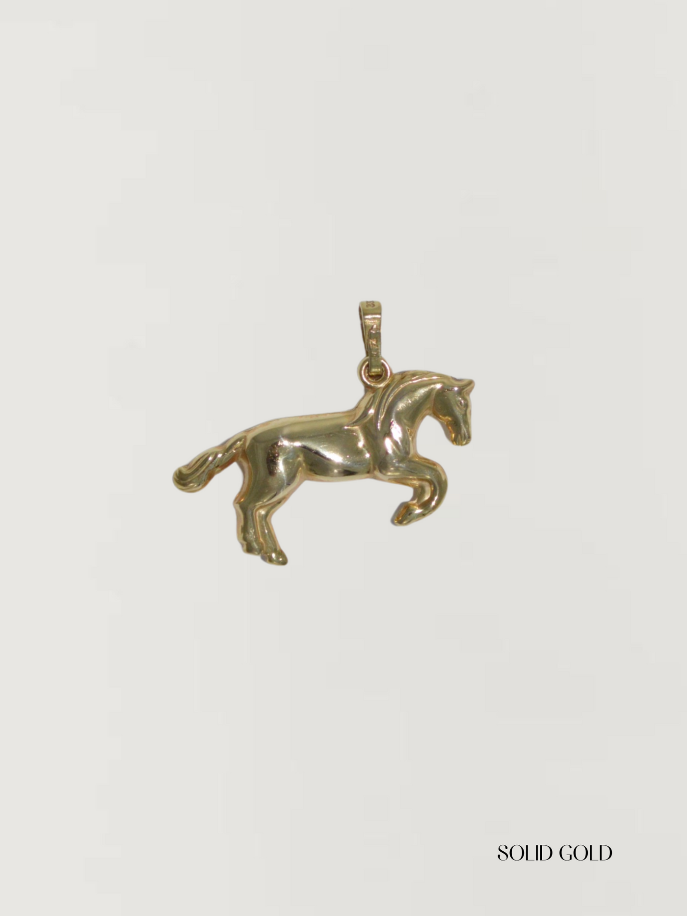 Horse Charm Vintage Gold