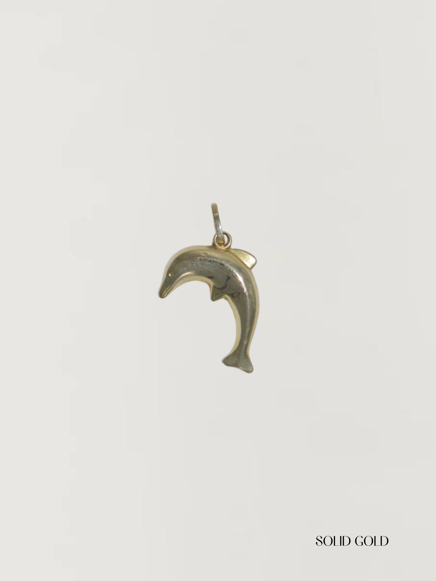 Big Dolphin Charm Vintage Gold