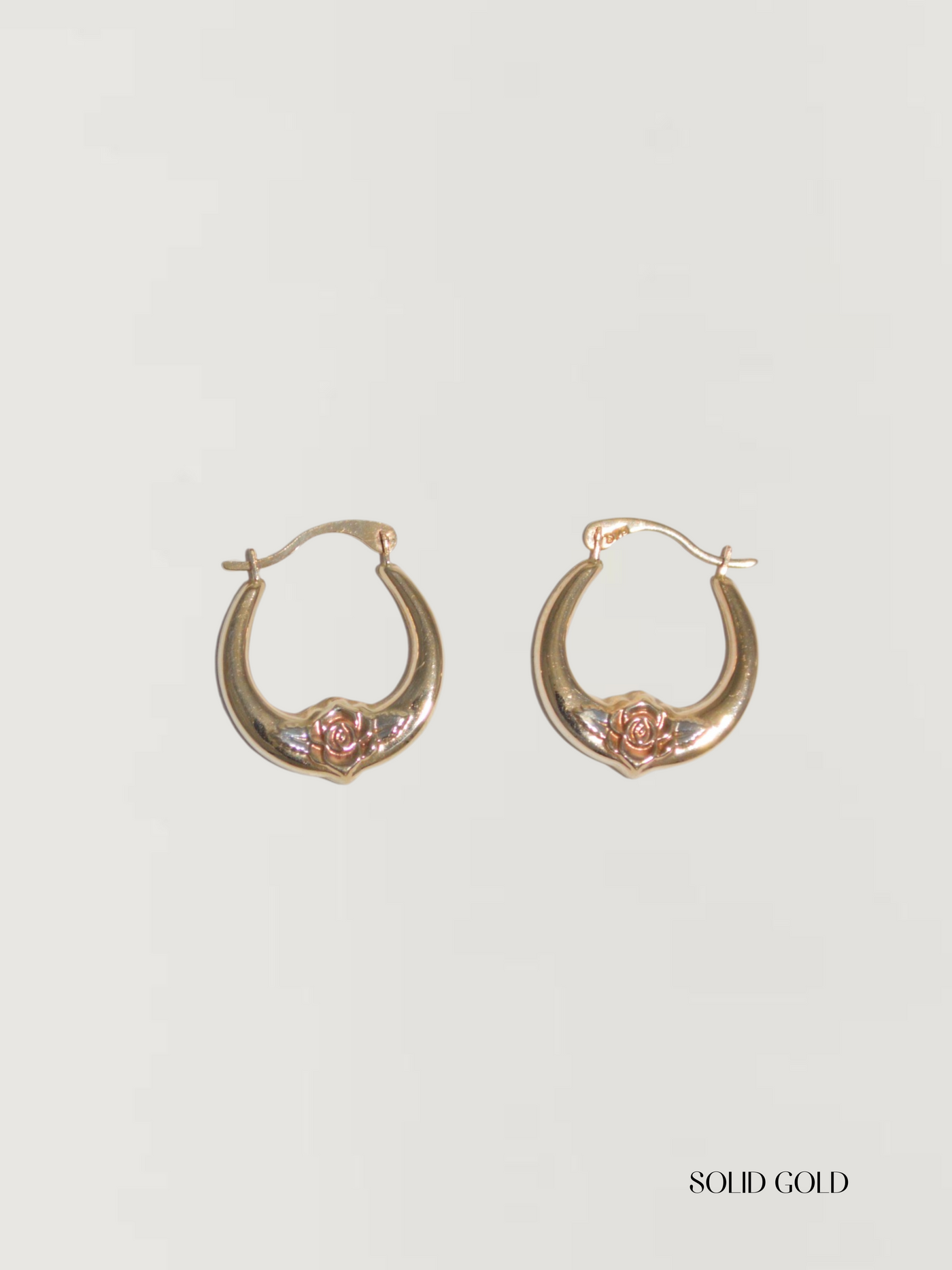 Rose Hoops Vintage Gold