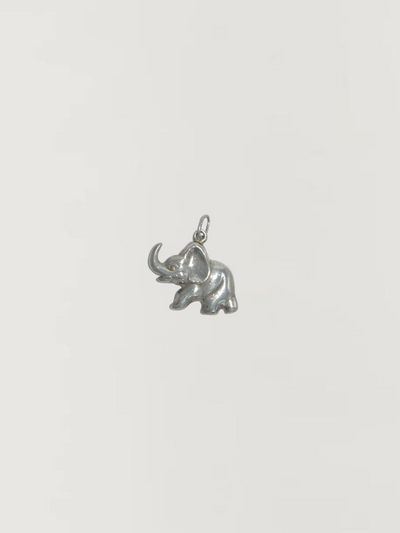 Elephant Charm Vintage Silver