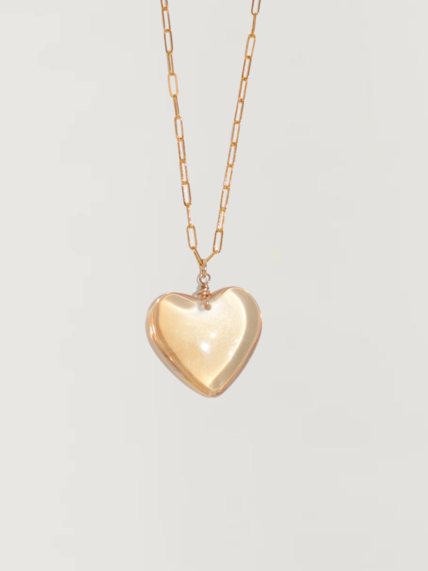 Puffy Heart Necklace Babygirl