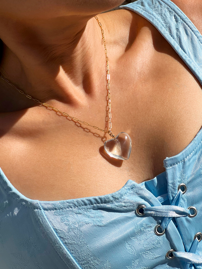 Puffy Heart Necklace Babygirl