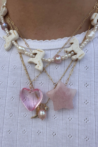 Puffy Heart Necklace Babygirl